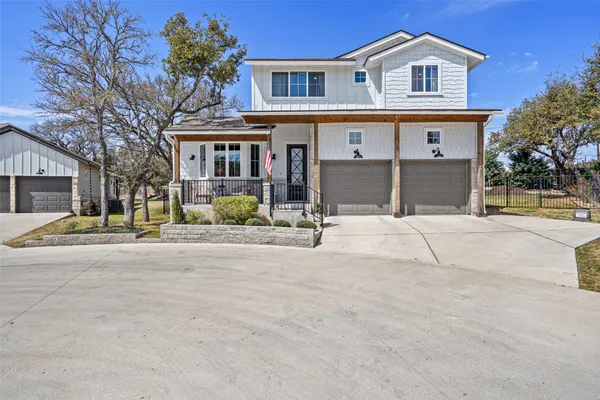 a view of a building with a street