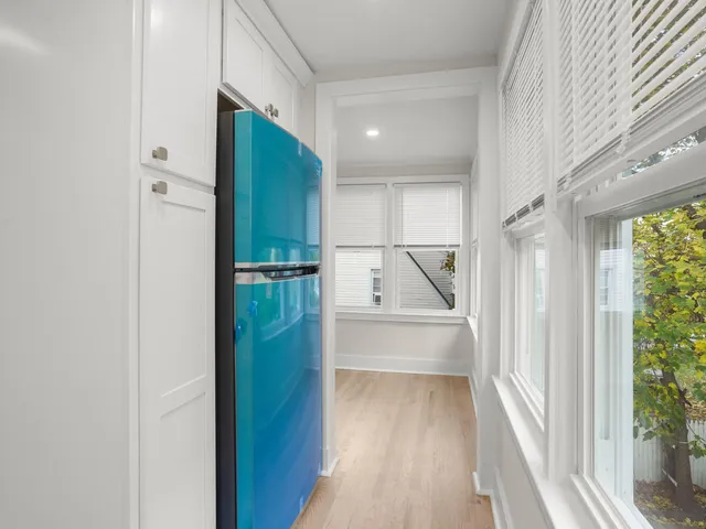 a view of walk in closet with window