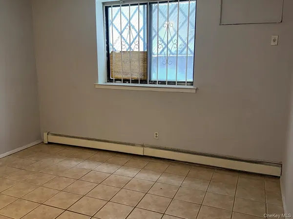 an empty room with a window