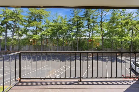 a view of a balcony