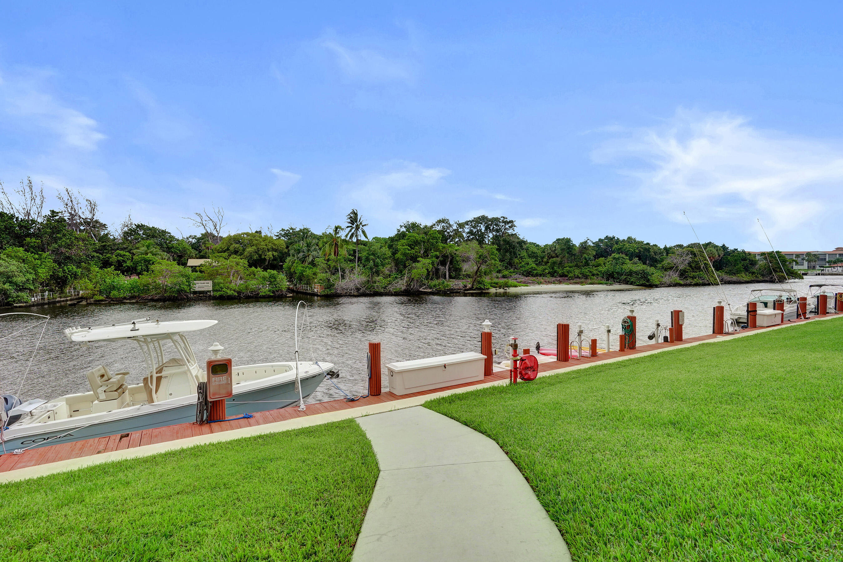 a lake view with a big yard and a large mountain view