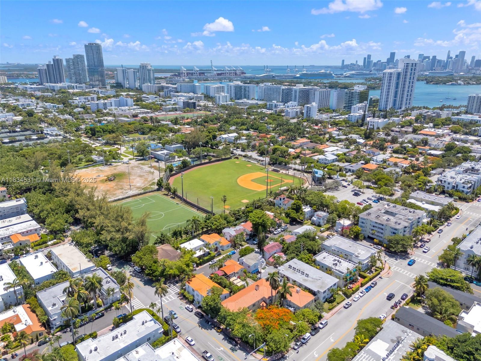 1450 Meridian Avenue, Unit 202 Miami Beach, FL 33139 - Photo 19 of 29 an aerial view of residential houses with outdoor space