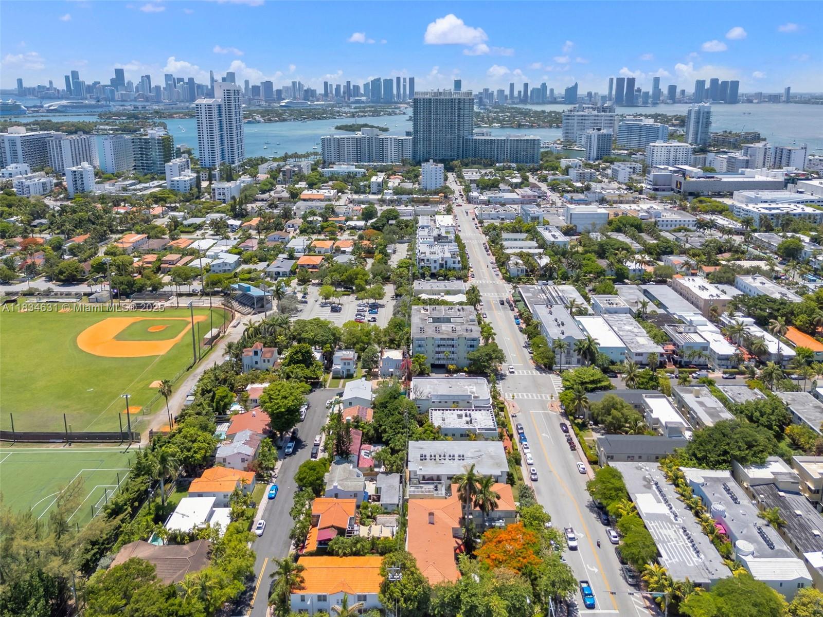1450 Meridian Avenue, Unit 202 Miami Beach, FL 33139 - Photo 21 of 29 an aerial view of residential houses with outdoor space