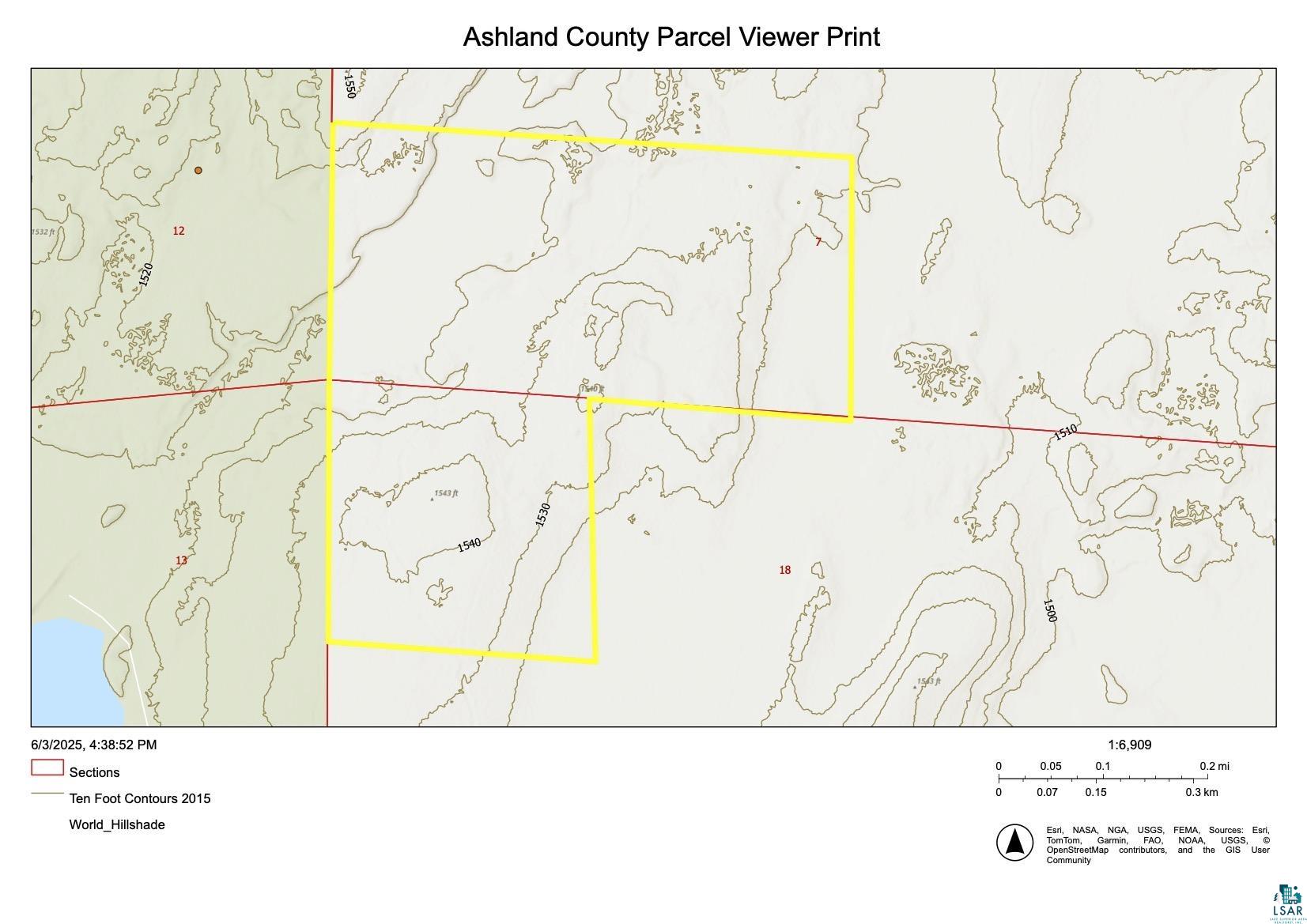 119-acres Near 119-acres Near Mertig Road Glidden, WI 54527 - Photo 8 of 8 Map / location of property area