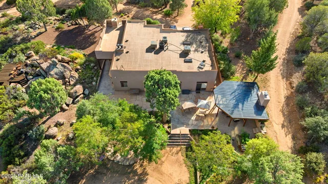 a view of a storage room with racks