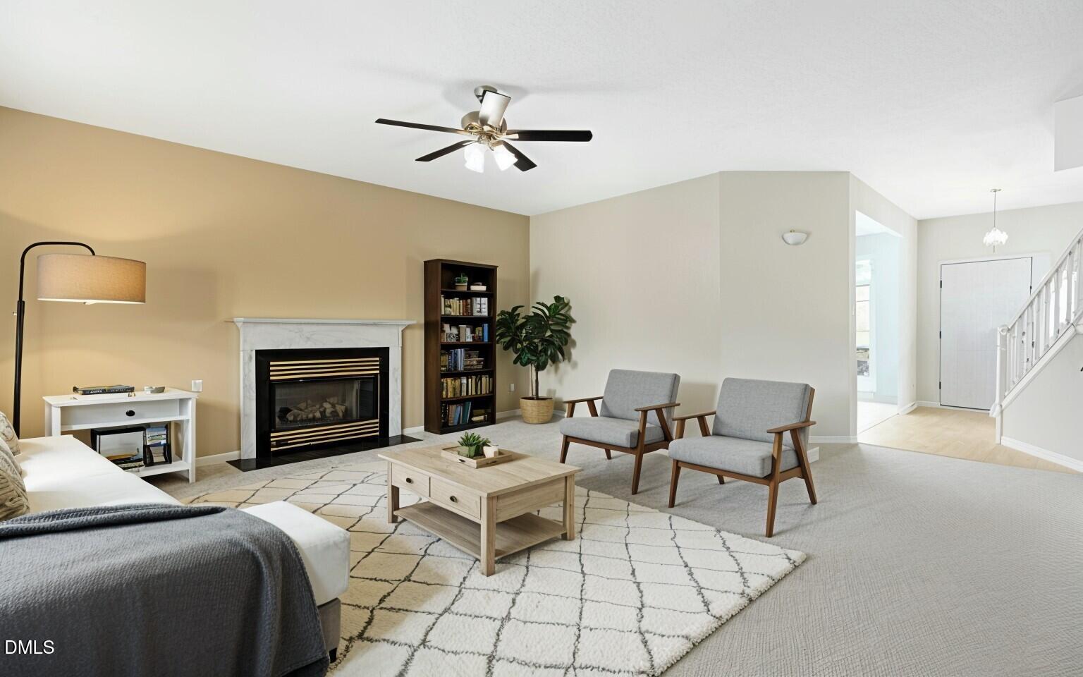 103 Springberry Court Cary, NC 27518 - Photo 14 of 37 Living room digitally staged