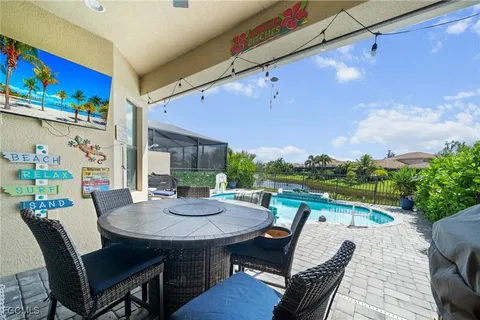 a view of an outdoor space with seating