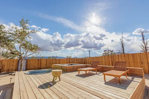 a view of a town with barn house