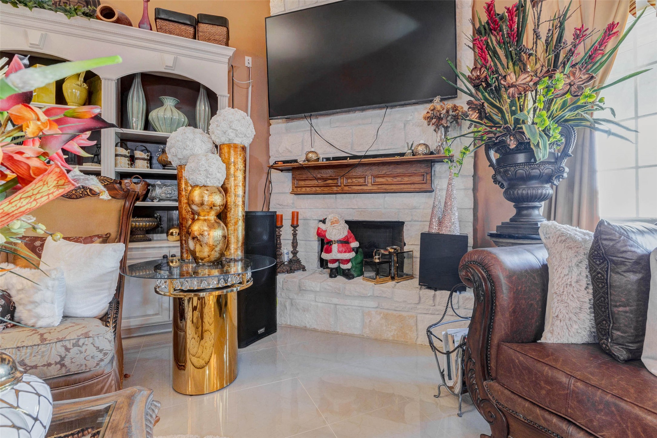 8211 Paddle Rock Lane Rosenberg, TX 77469 - Photo 20 of 50 a view of living room with furniture and a fireplace