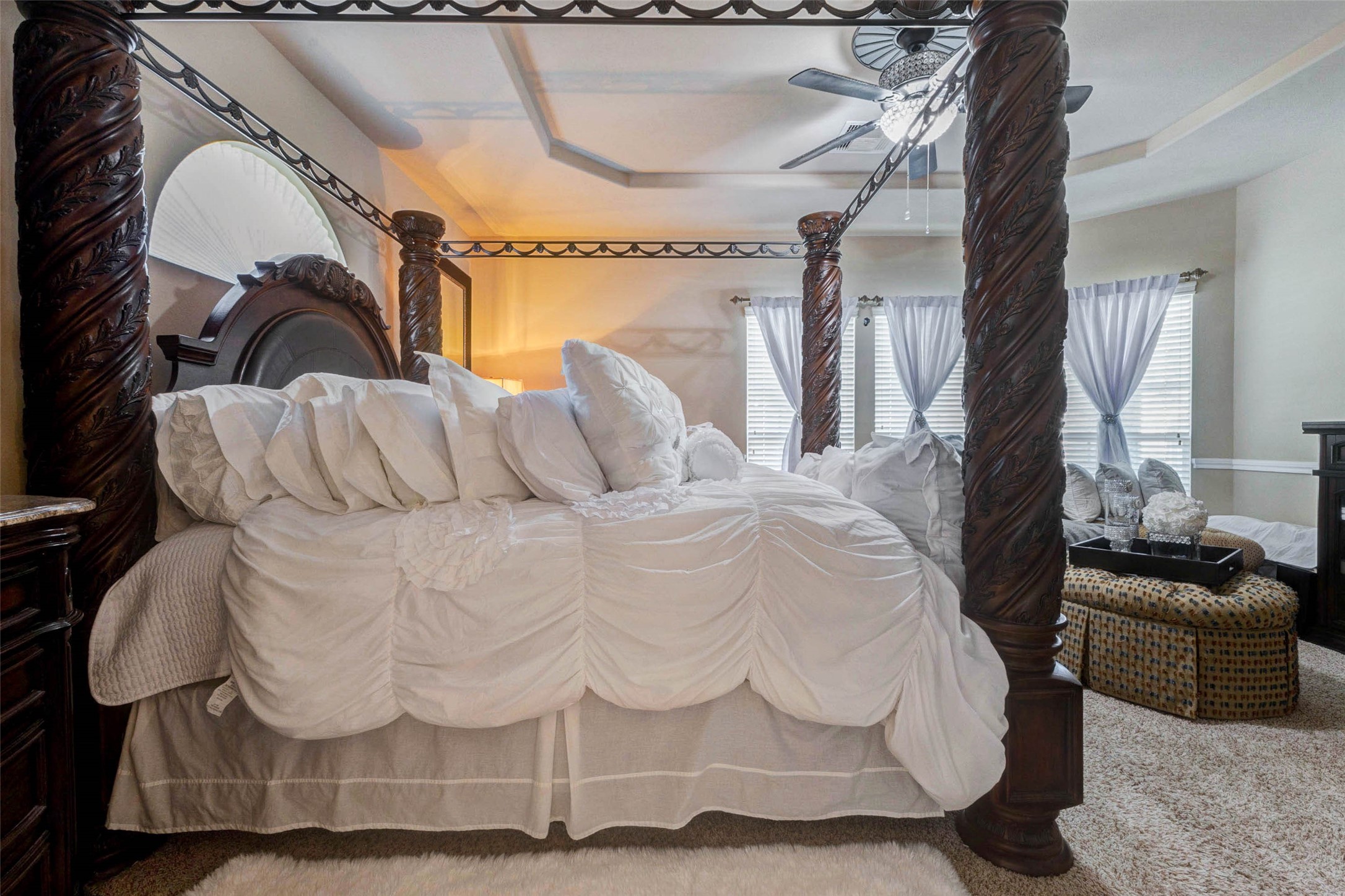 8211 Paddle Rock Lane Rosenberg, TX 77469 - Photo 28 of 50 a bedroom with a bed and a couch