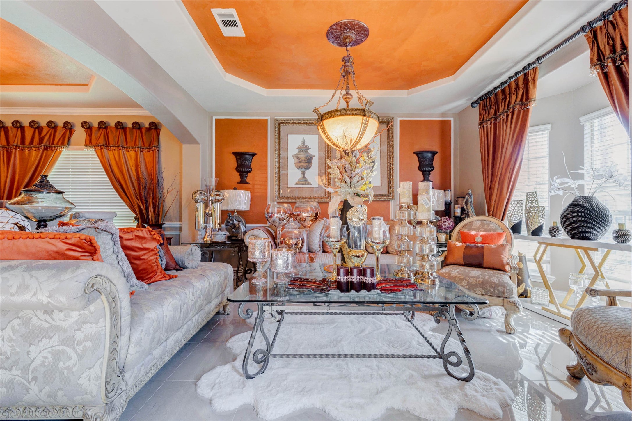8211 Paddle Rock Lane Rosenberg, TX 77469 - Photo 8 of 50 a living room with furniture a window and a chandelier