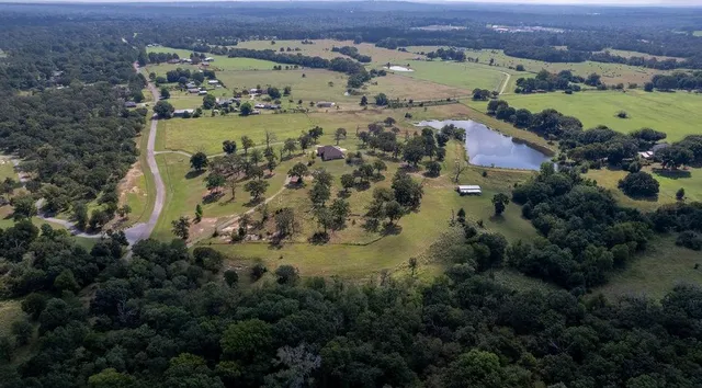 a view of a green yard