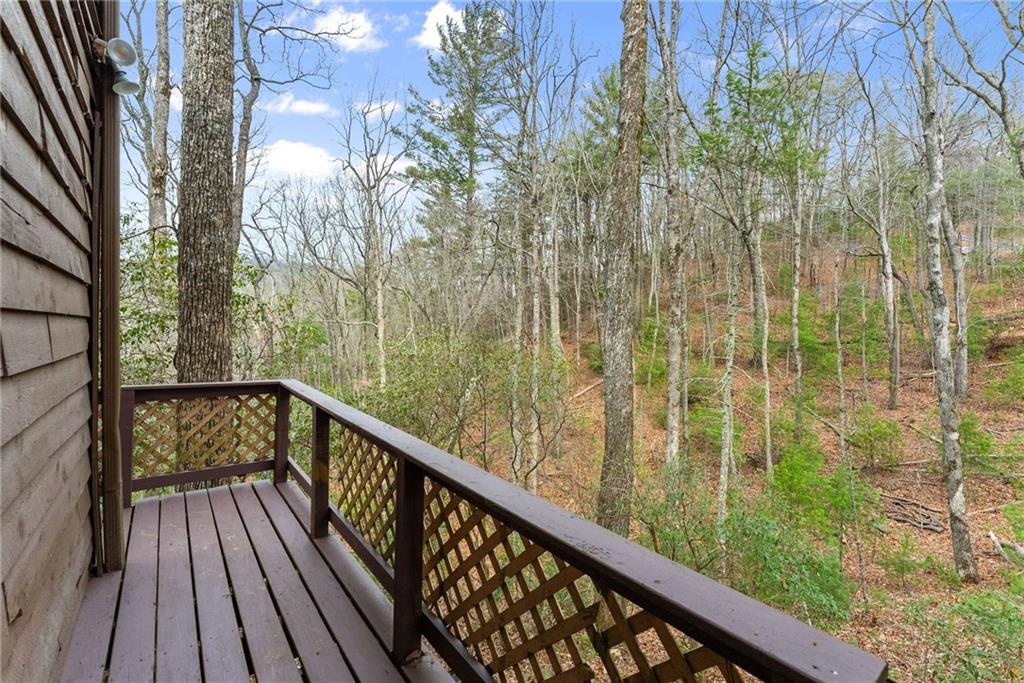 279 Cindy Cove Road Blairsville, GA 30512 - Photo 41 of 46 a view of balcony with wooden floor and fence