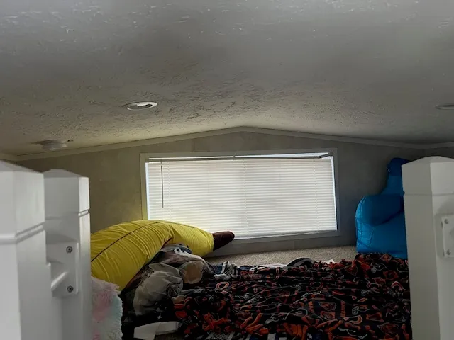 a view of backyard with seating area and trees