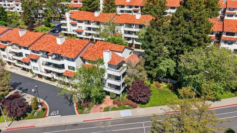 an aerial view of a houses