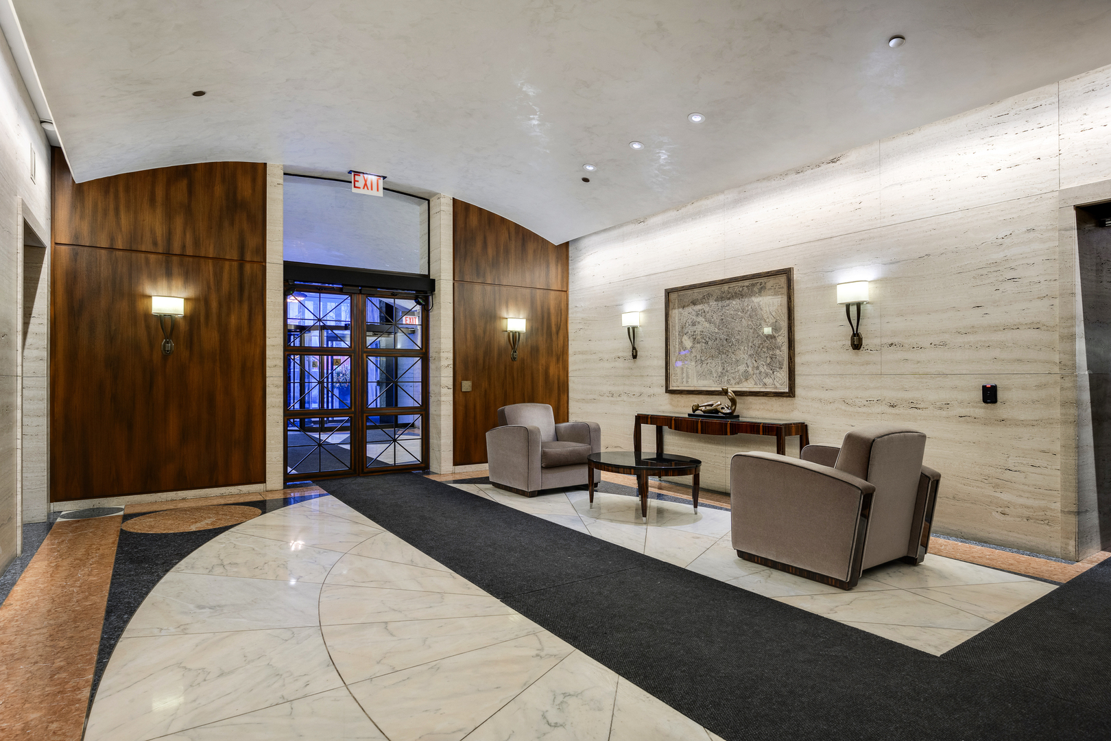 180 East Pearson Street, Unit 6802 Chicago, IL 60611 - Photo 33 of 33 a living room with furniture and a flat screen tv