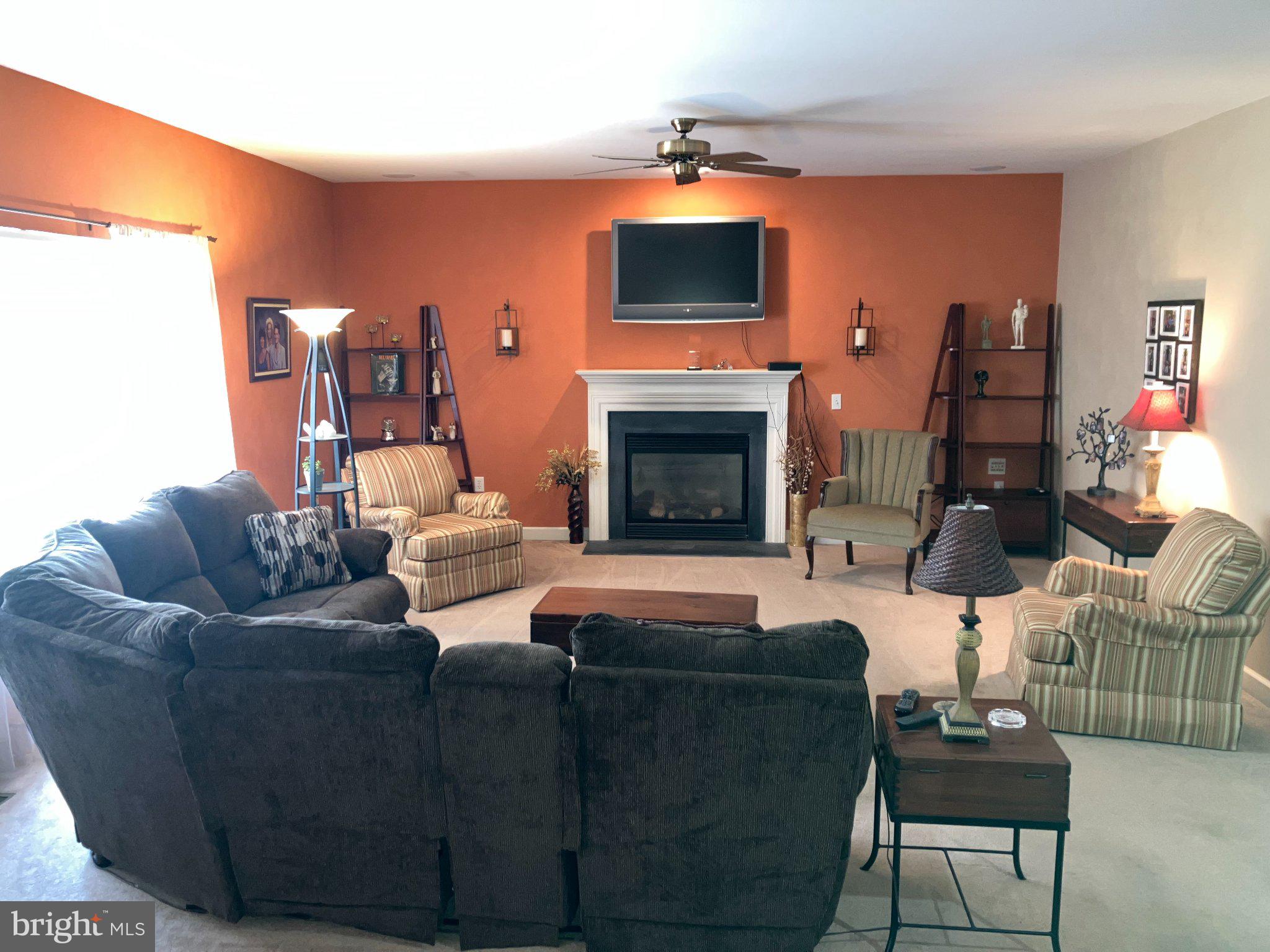 231 Foxglove Loop Bear, DE 19701 - Photo 2 of 30 a living room with furniture a flat screen tv and a fireplace