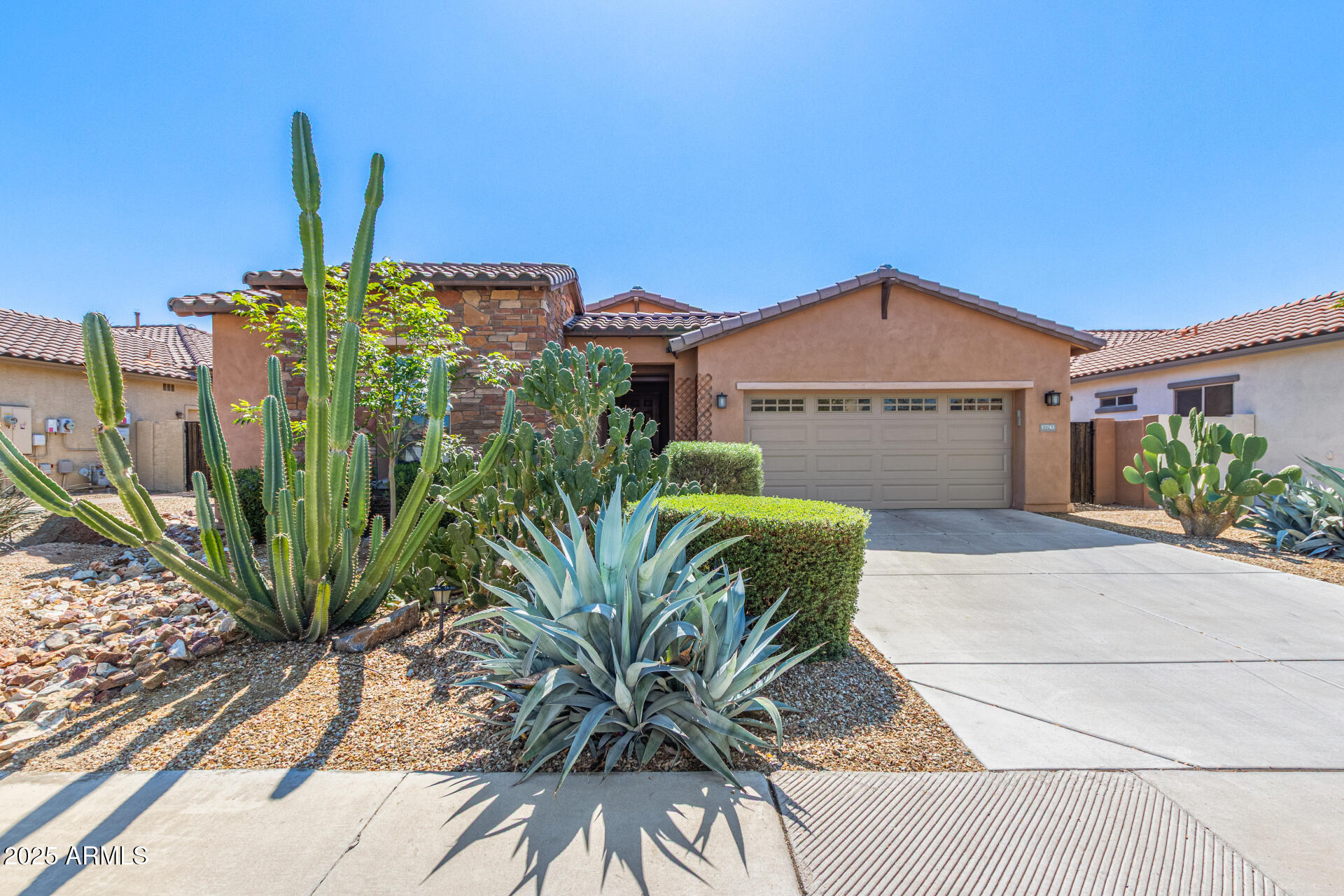 17743 West Verdin Road Goodyear, AZ 85338 - Photo 2 of 69 a front view of a house with garden