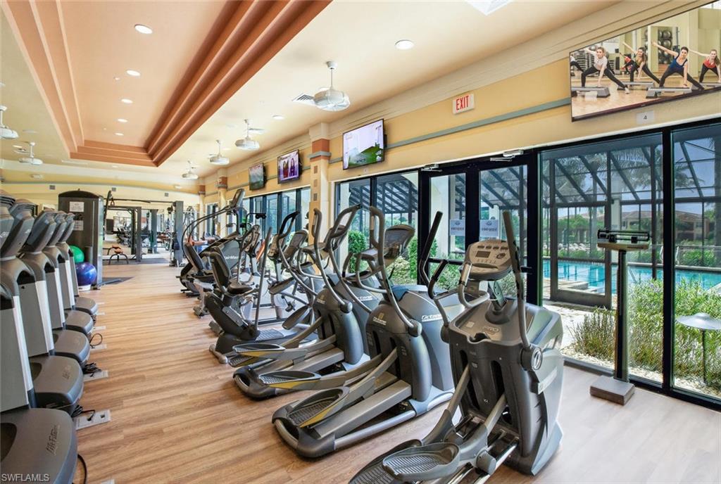 8581 Via Garibaldi Circle, Unit 201 Estero, FL 33928 - Photo 40 of 42 a view of a room with gym equipment