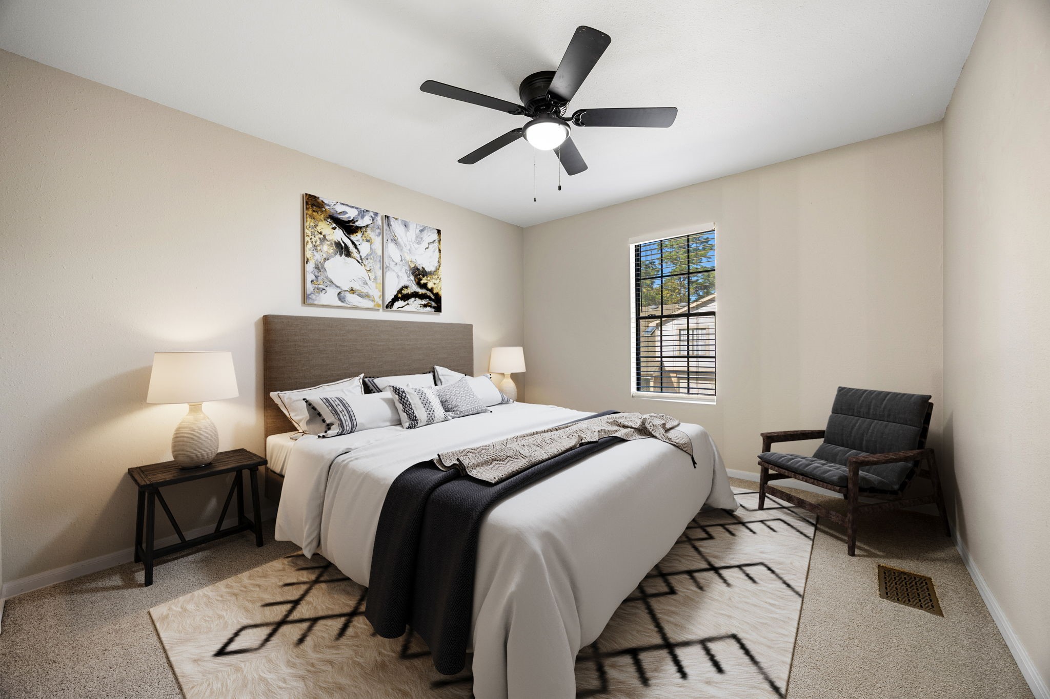 16919 Chapel Pines Drive, Unit 128 Spring, TX 77379 - Photo 16 of 24 This inviting bedroom features a soothing color palette, generous natural light, and a thoughtful layout that creates a comfortable and relaxing private retreat.