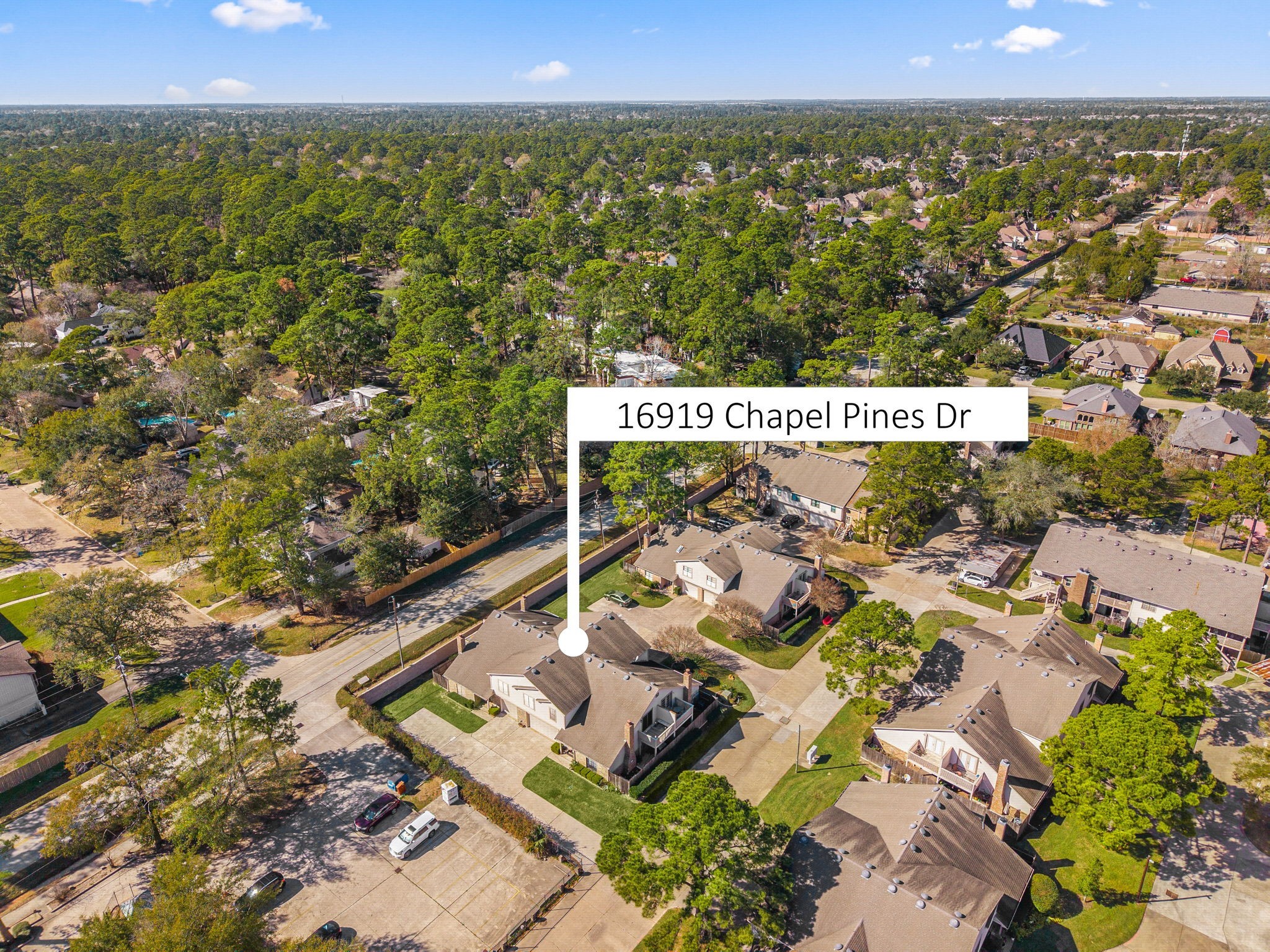 16919 Chapel Pines Drive, Unit 128 Spring, TX 77379 - Photo 23 of 24 Enjoy the convenience of a central location with easy access to nearby shopping, dining, and everyday essentials. Major roadways are just minutes away, making commuting and weekend errands simple, while still allowing you to come home to a quiet, residential setting.