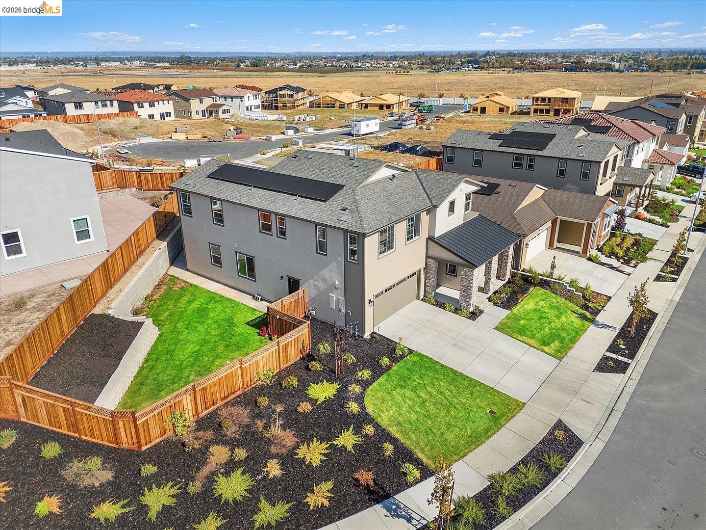 5601 Ridgepoint Way Antioch, CA 94531 - Photo 56 of 59 Modern two-story residence with a multi-tone exterior, attached two-car garage, and a solar panel system