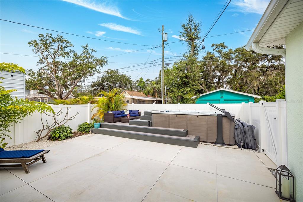 416 Indiana Avenue Crystal Beach, FL 34683 - Photo 38 of 60 a view of street with an outdoor seating