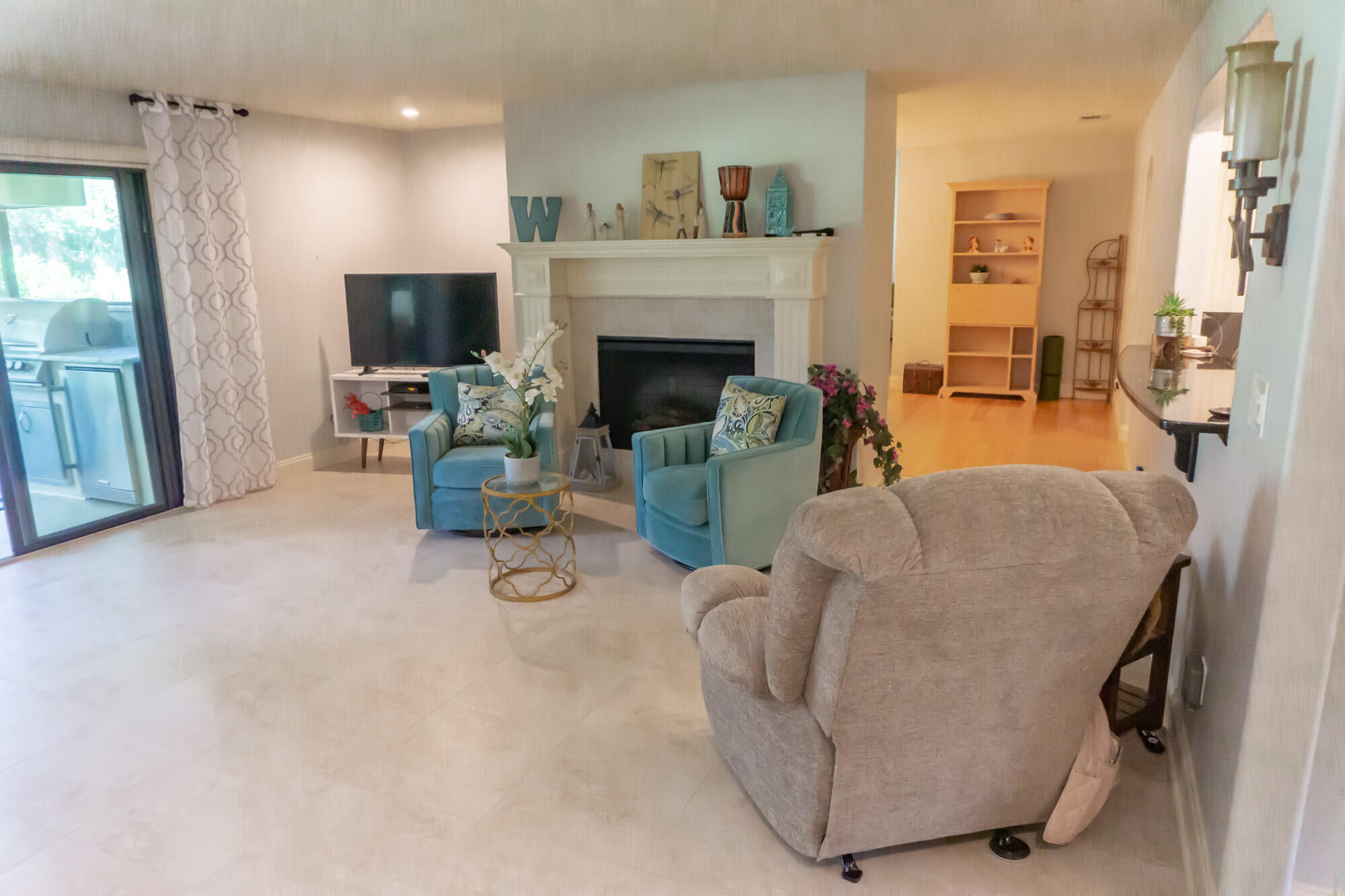 372 Golfview Drive Miramar Beach, FL 32550 - Photo 20 of 66 a living room with furniture and a fireplace