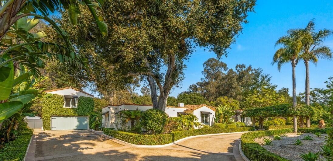 99 La Vuelta Road Montecito, CA 93108 - Photo 3 of 35 front driveway & garage