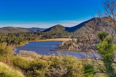a view of an outdoor space with mountain view