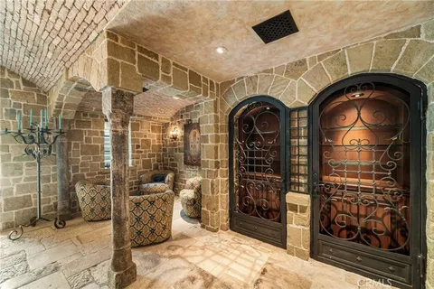 a view of a swimming pool with a garden