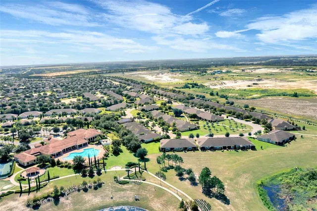 an aerial view of a city