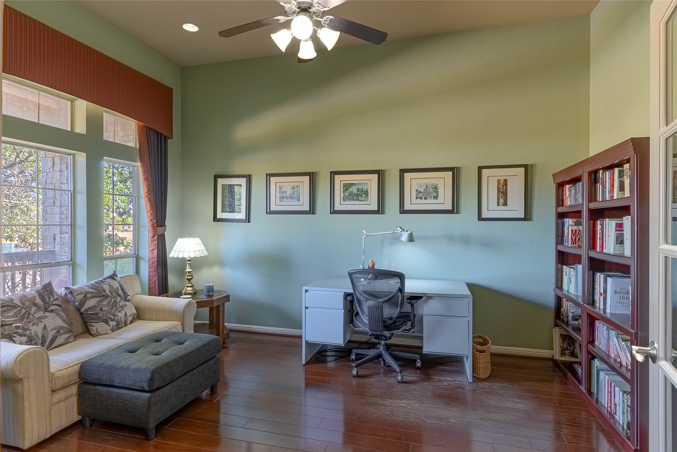 2725 Highland Trail Leander, TX 78641 - Photo 7 of 30 Bright and functional office with hardwood floors and front-facing windows.