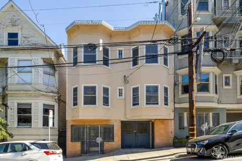 a view of a white building