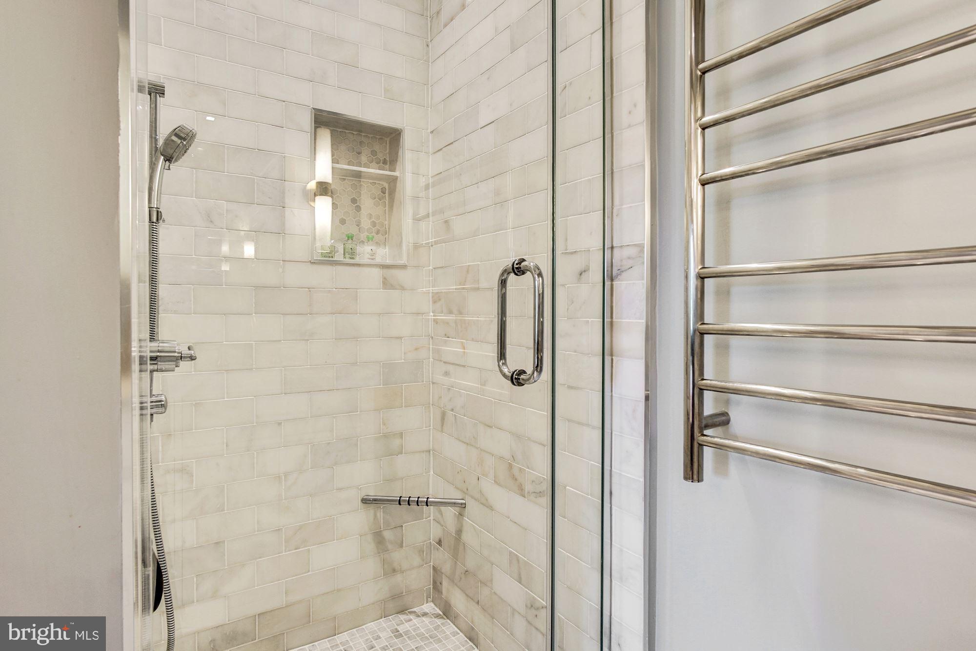 1823 D Street Northeast, Unit C Washington, DC 20002 - Photo 22 of 31 Shower and Electric towel warmer