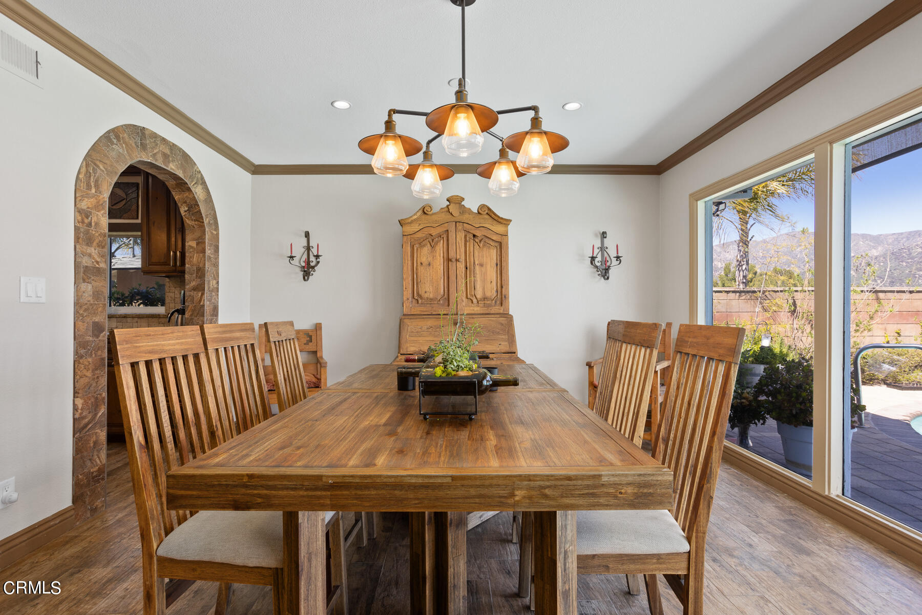 9400 Crystal View Drive Tujunga, CA 91042 - Photo 21 of 67 a view of a dining room with furniture window and wooden floor