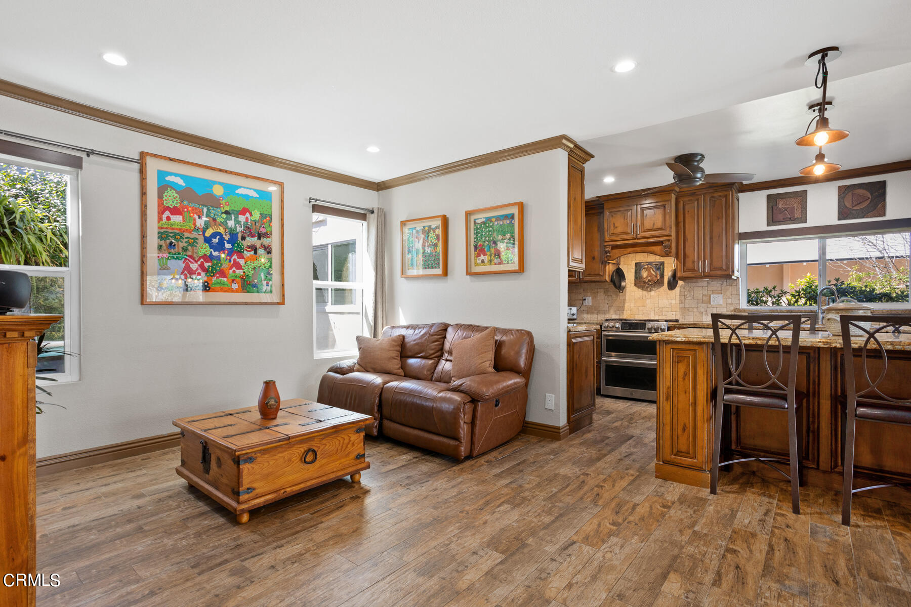 9400 Crystal View Drive Tujunga, CA 91042 - Photo 36 of 67 a living room with furniture and a kitchen view