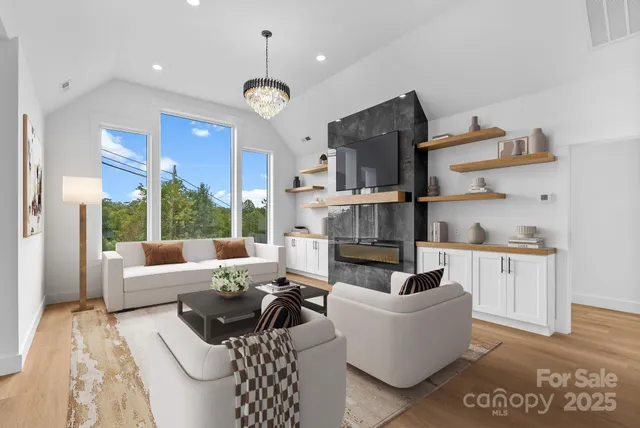 a view of kitchen with wooden floor and window