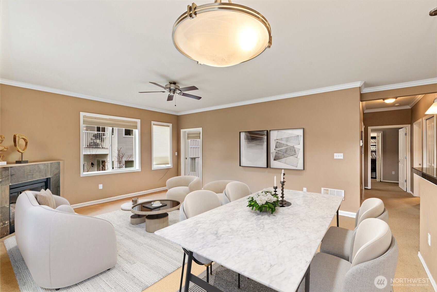 14915 38th Drive Southeast, Unit 2049 Bothell, WA 98012 - Photo 2 of 25 a living room with furniture and a large window