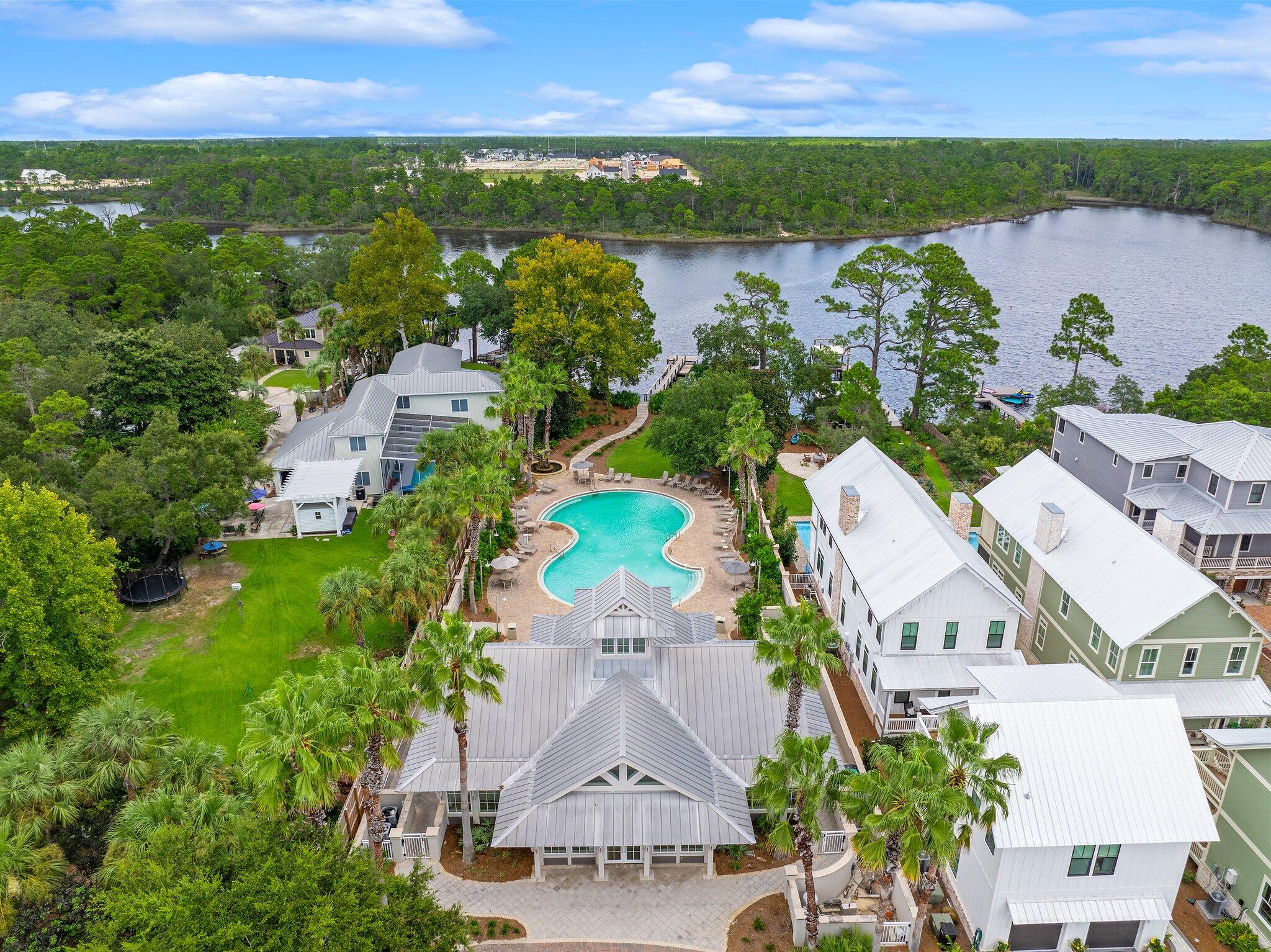 79 Grande Pointe Drive Inlet Beach, FL 32461 - Photo 3 of 47 an aerial view of residential houses with outdoor space and river