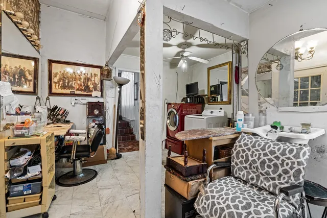 a view of a livingroom and dining room