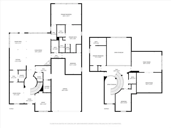an aerial view of a house with outdoor space