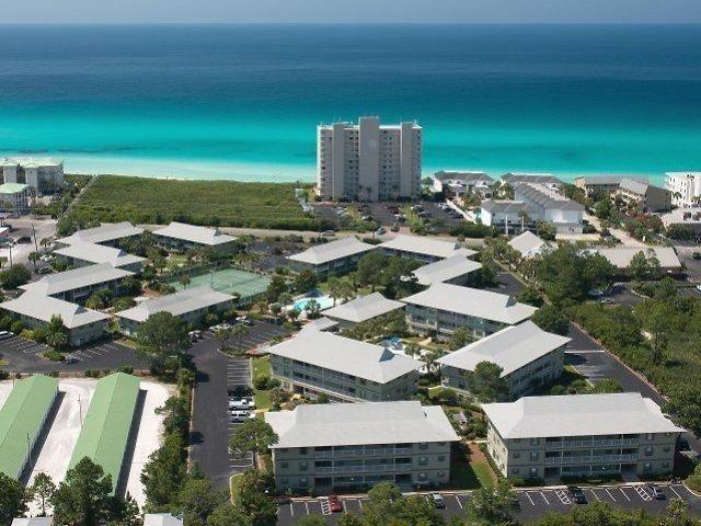 3799 East County Highway 30A, Unit F2 Santa Rosa Beach, FL 32459 - Photo 1 of 25 an aerial view of a house with a yard