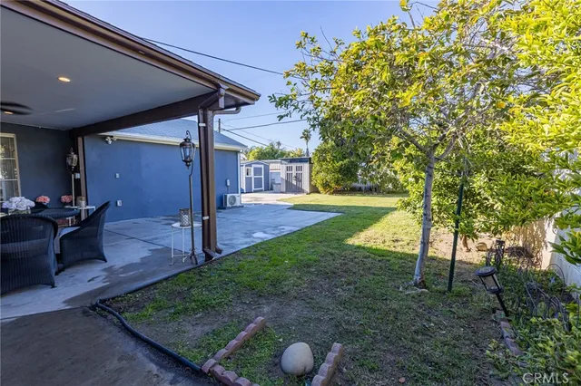 a view of a porch with a bench