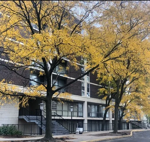 a front view of a building