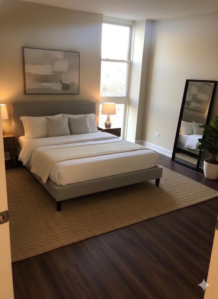 1043 South York Road, Unit 208 Bensenville, IL 60106 - Photo 4 of 5 a bedroom with a bed and a window