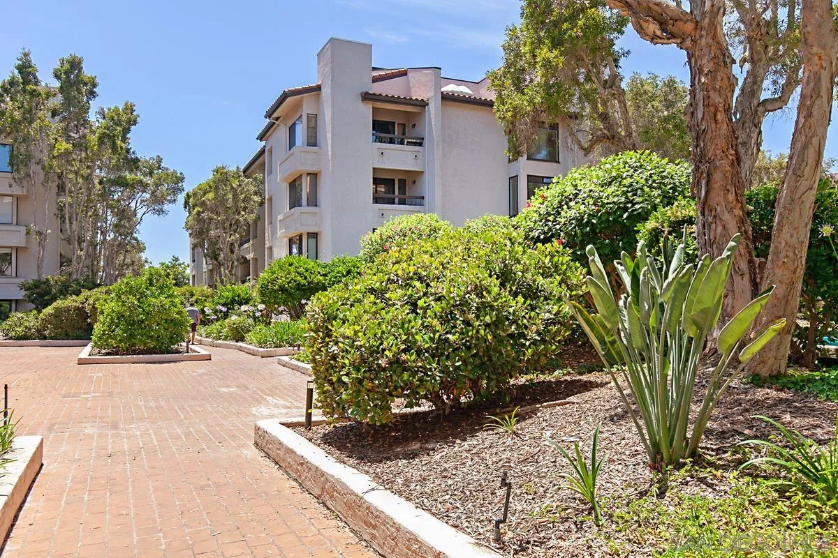 5605 Friars Road, Unit 308 San Diego, CA 92110 - Photo 36 of 39 a front view of a house with lots of trees