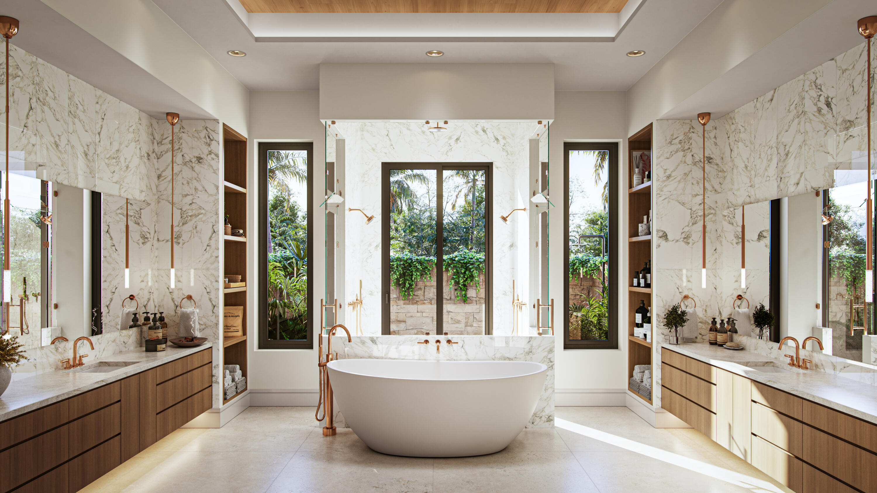 5593 Reynolds Road Lake Worth, FL 33449 - Photo 2 of 27 a spacious bathroom with a tub sink double vanity and mirror