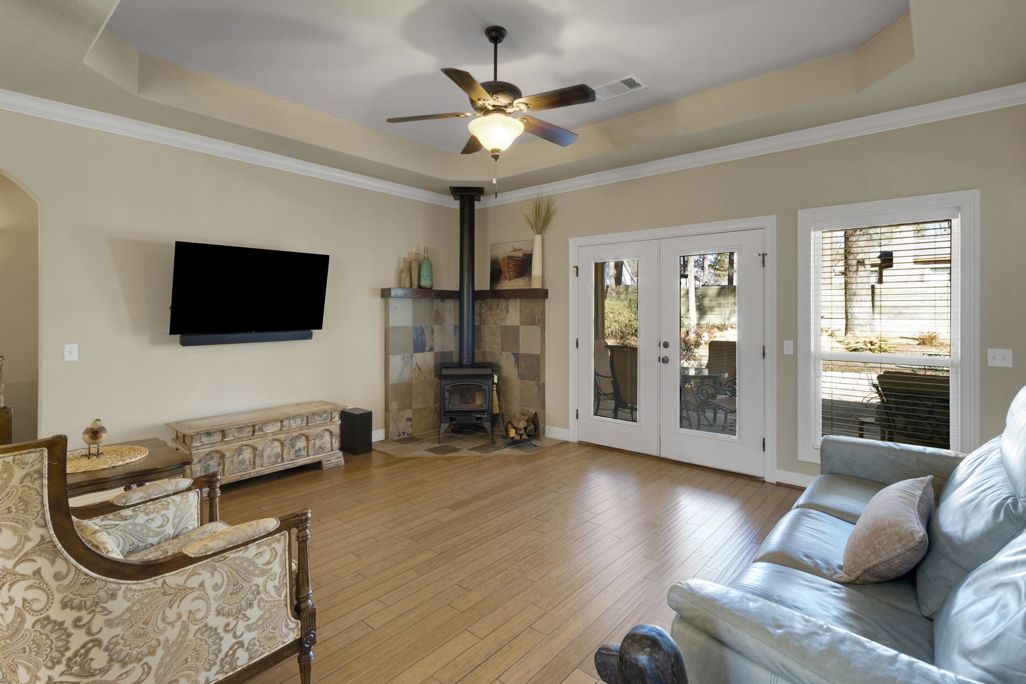 1040 Kings Way Coldspring, TX 77331 - Photo 13 of 50 You’ll find the wood-burning fireplace adds a cozy ambiance and timeless charm to the home