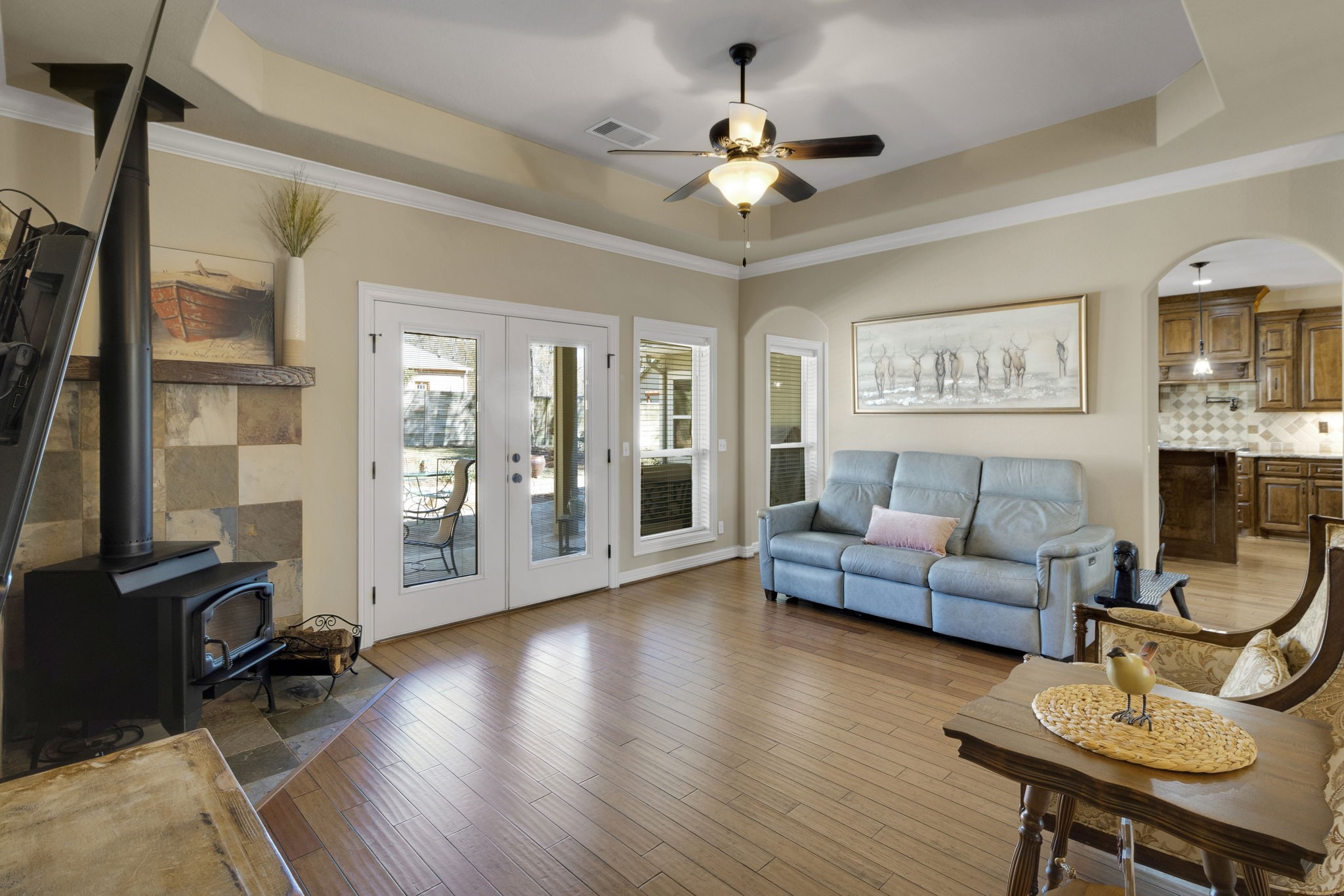 1040 Kings Way Coldspring, TX 77331 - Photo 15 of 50 a living room with furniture and a flat screen tv